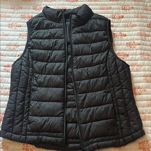 Women's Black Quilted Vest